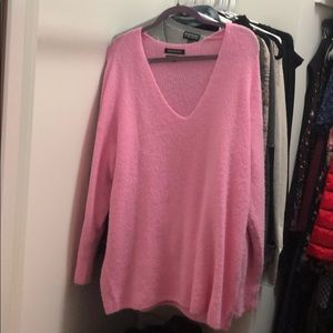 SOMETHING NAVY PINK SWEATER